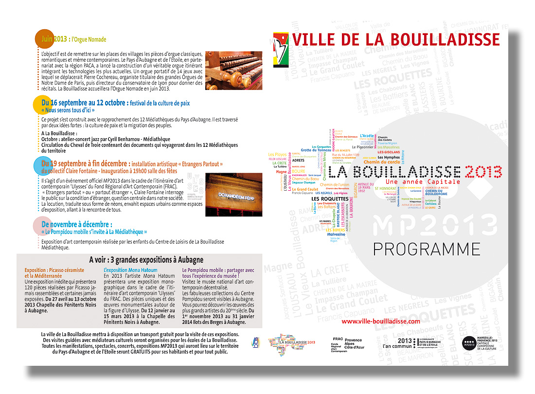 DEPLIANT - MAIRE DE LA BOUILLADISSE - Conception, Déclinaison & Fabrication DEPLIANT - MAIRE DE LA BOUILLADISSE - Conception, Déclinaison & Fabrication